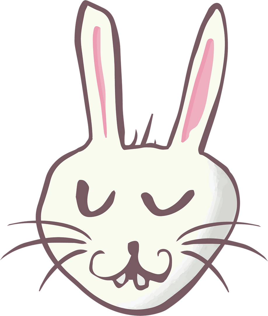 Cute Smiling Cartoon Rabbit Illustration on Transparent Background - Download Free Stock Images Pikwizard.com