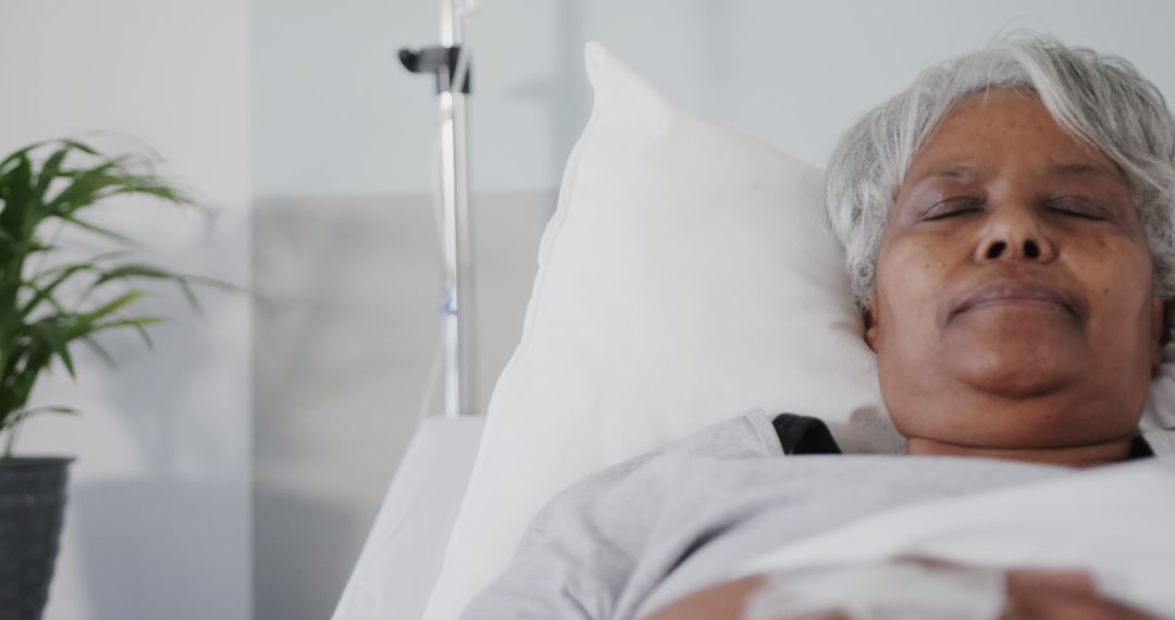 African American Woman Resting in Hospital Bed - Free Images, Stock Photos and Pictures on Pikwizard.com