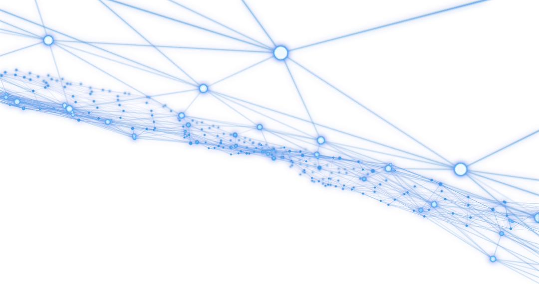 Blue Digital Communication Grid on Transparent Background