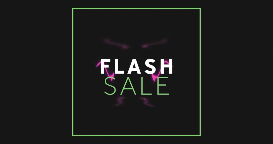 Flash Sale Text with Futuristic Neon Glow