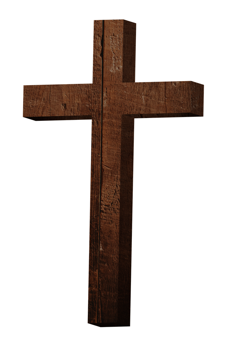 Detailed Brown Wooden Cross on Transparent Background - Download Free Stock Images Pikwizard.com