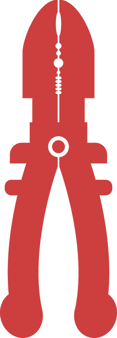Red Pliers Illustration on Transparent Background