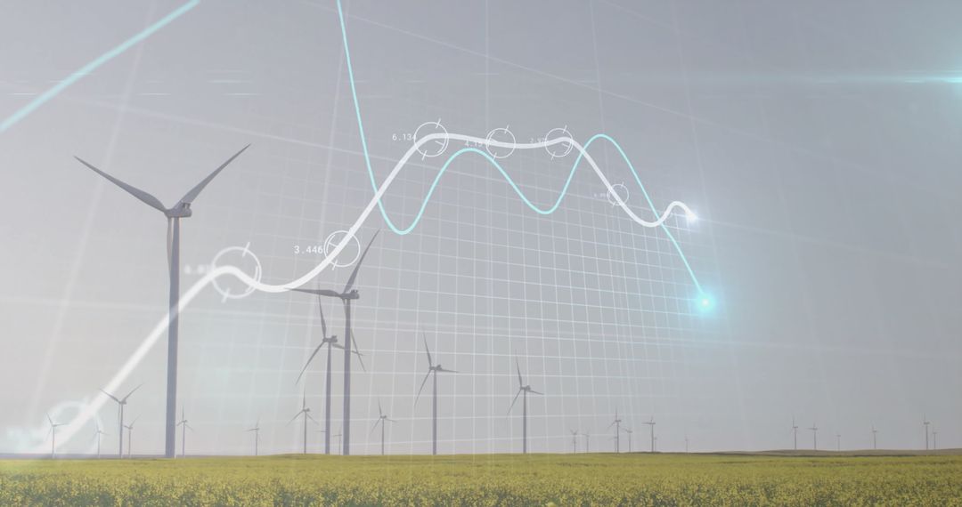 Wind Turbines and Futuristic Graph Overlayer in Renewable Energy Scenario