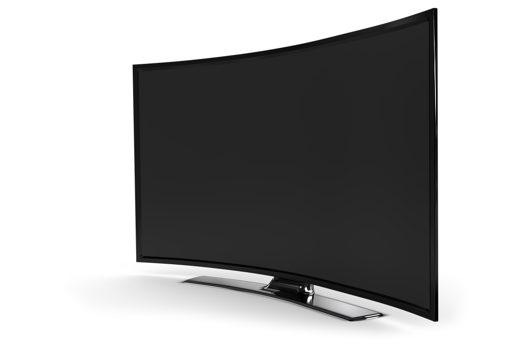 Digital Black Rounded TV on Transparent Background - Download Free Stock Images Pikwizard.com