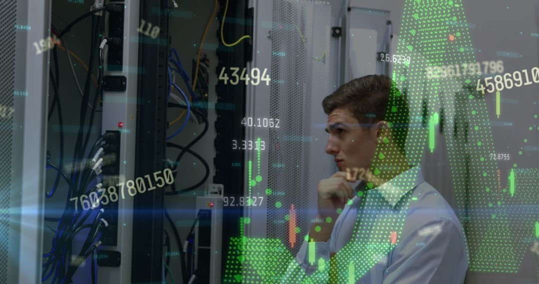 Data Analyst Managing Connectivity in Server Room Environment