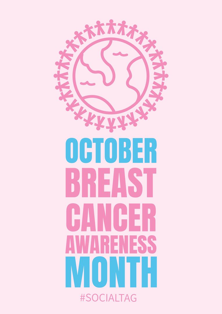 October Breast Cancer Awareness Month Pink Unity Ribbon Poster - Download Free Stock Templates Pikwizard.com