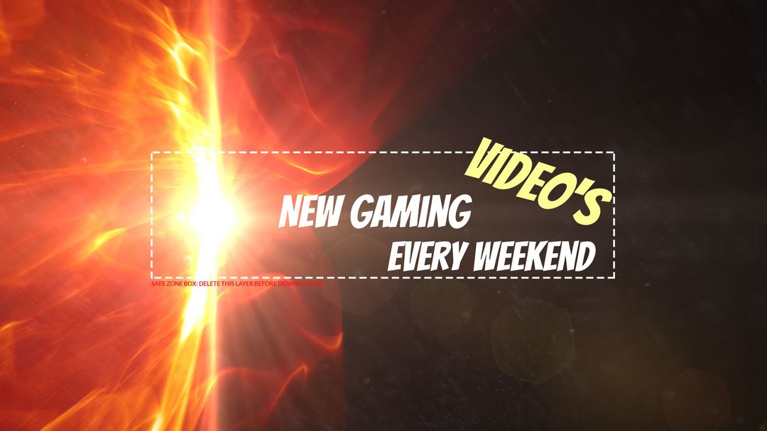 Dynamic Gaming Content Promotion with Fiery Background Visual - Download Free Stock Templates Pikwizard.com