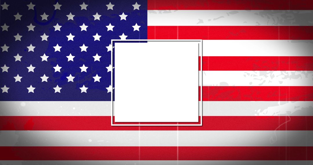American Flag with Blank Space for Voting Concept
