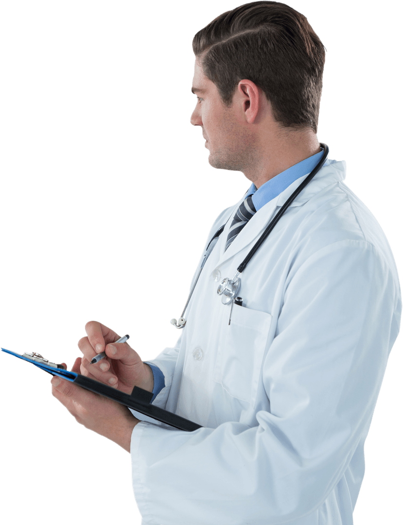 Doctor Writing Notes Transparent Background Clip Art