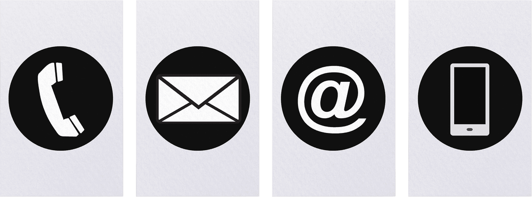 Media Icon Cards with Transparent Background Illustration