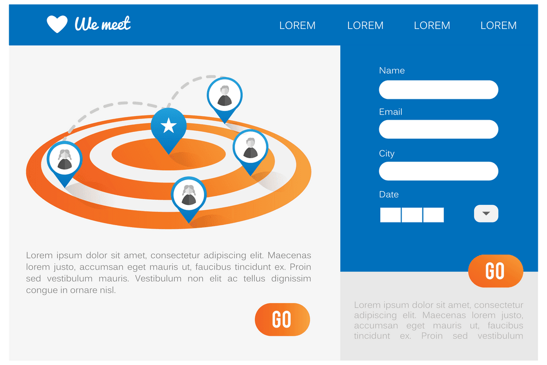 Transparent Matrimony Website Wireframe Interface Design - Download Free Stock Images Pikwizard.com