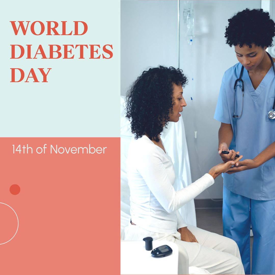 World Diabetes Day Healthcare Check with Doctor and Patient