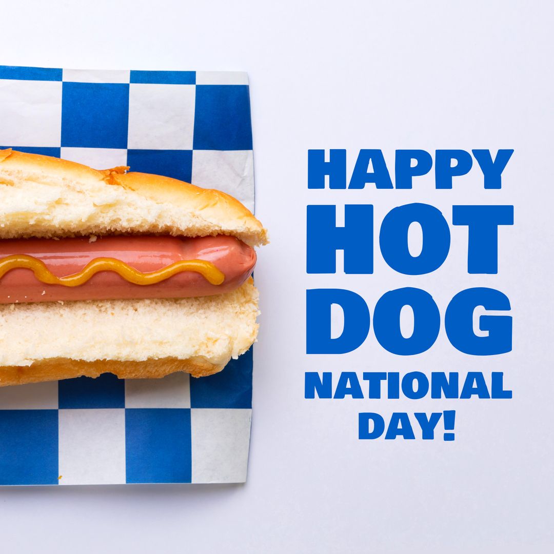 Celebrate Hot Dog National Day with Festive Graphic - Download Free Stock Templates Pikwizard.com