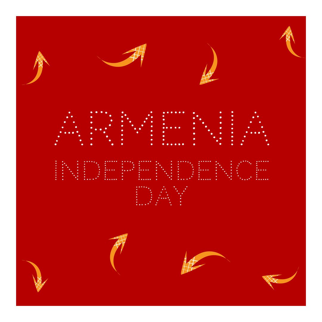 Armenia Independence Day Celebration Graphic with Arrow Elements