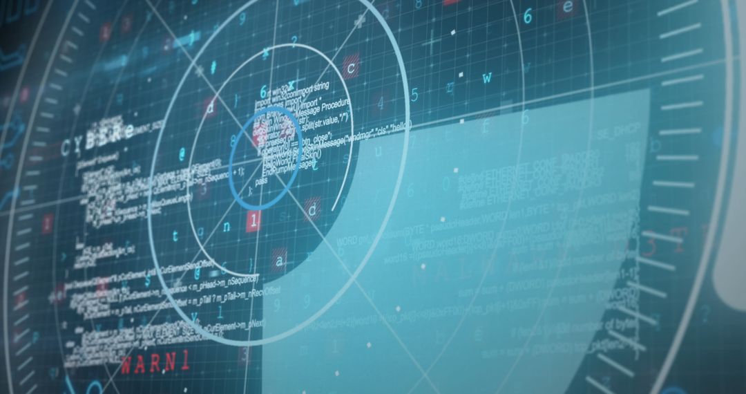 futuristic digital interface with data scanning over grid - Free Images, Stock Photos and Pictures on Pikwizard.com