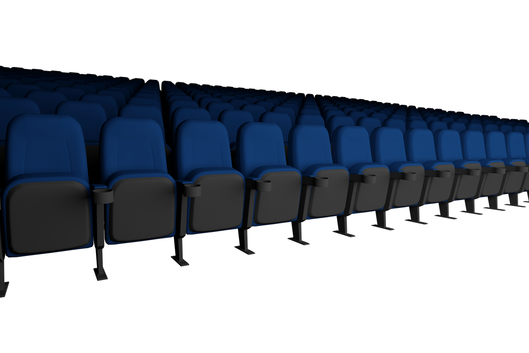 Transparent Blue Cinema Seats Rows Isolated on Transparent Background - Download Free Stock Images Pikwizard.com