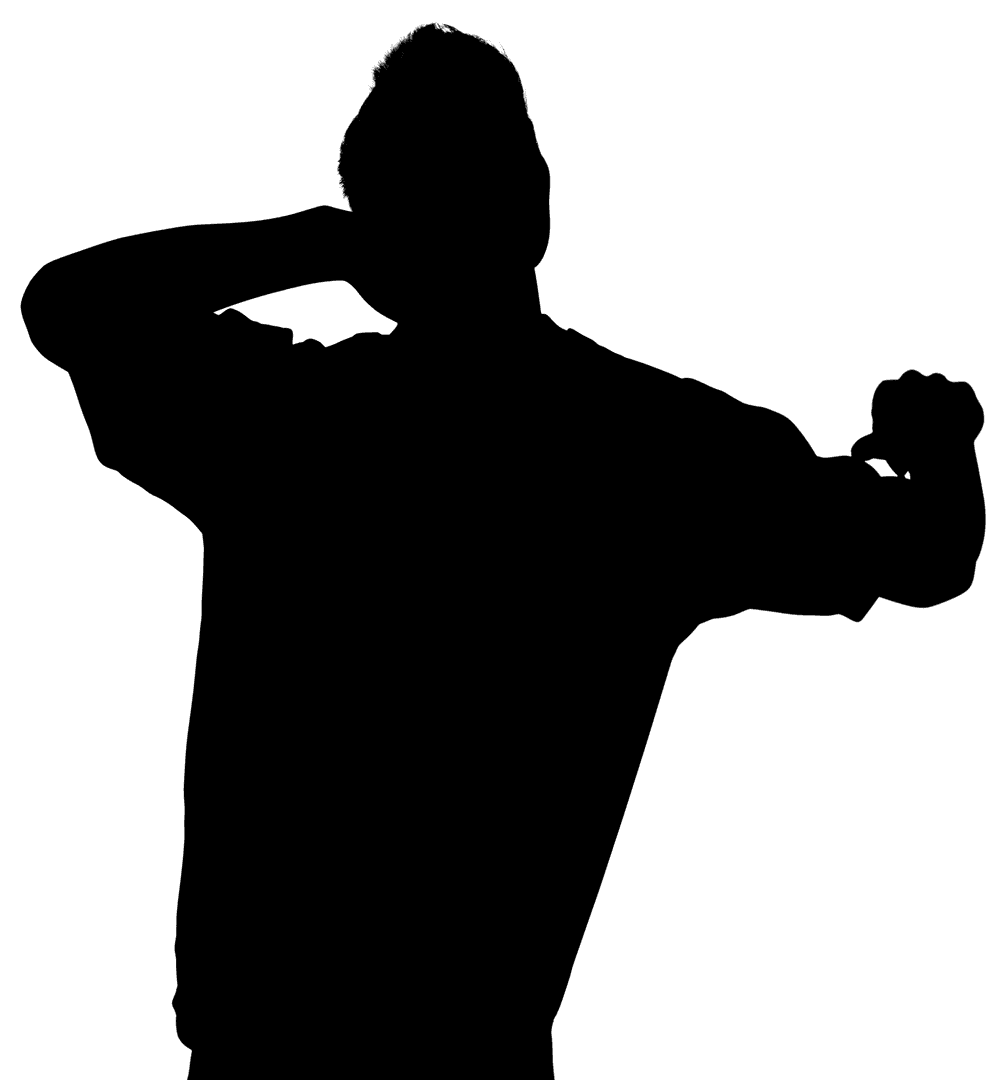 Transparent Silhouette of Man on Blank Background