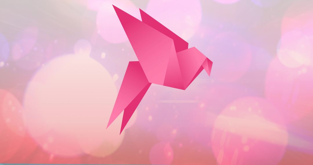 Origami Paper Bird on Pink Abstract Background - Free Images, Stock Photos and Pictures on Pikwizard.com