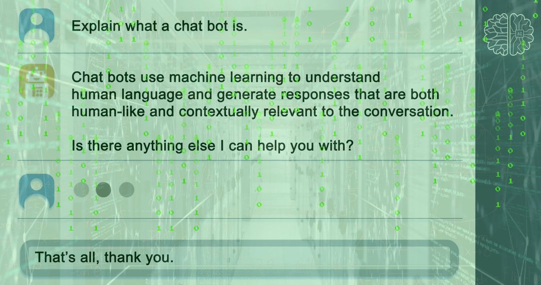 Artificial Intelligence and Chatbot Communication Concept