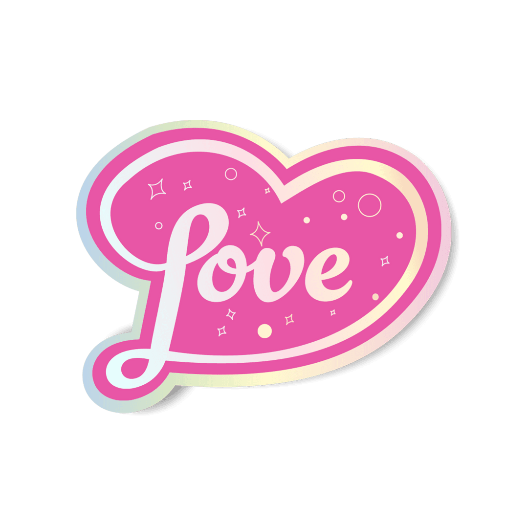 Pink Heart-Shaped Love Bubble on Transparent Background