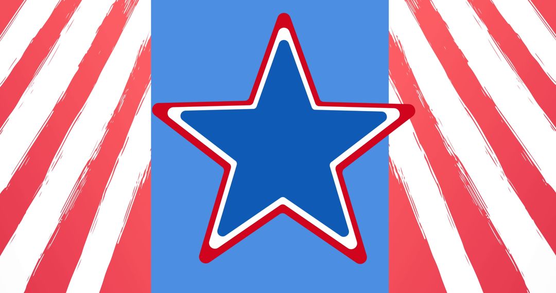 Digital American Flag with Stars and Stripes Design