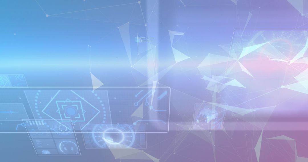 Digital Interface with Futuristic Global Connections