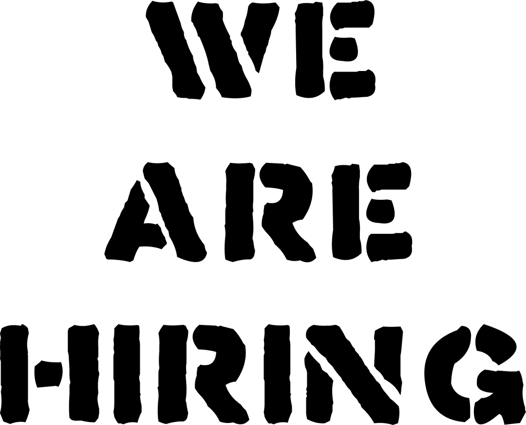 Transparent PNG We Are Hiring Text with Megaphone Icons