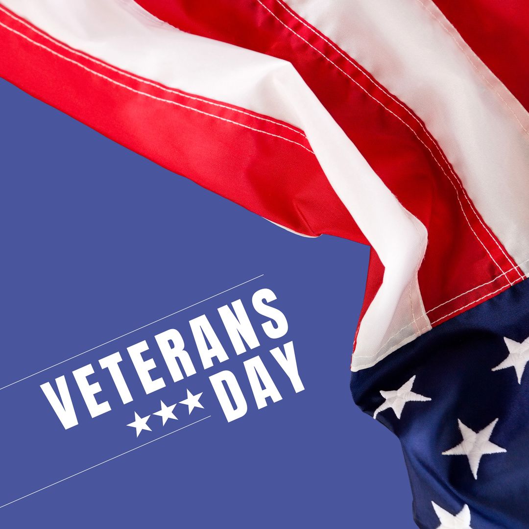 Veterans Day Commemoration with American Flag - Download Free Stock Templates Pikwizard.com