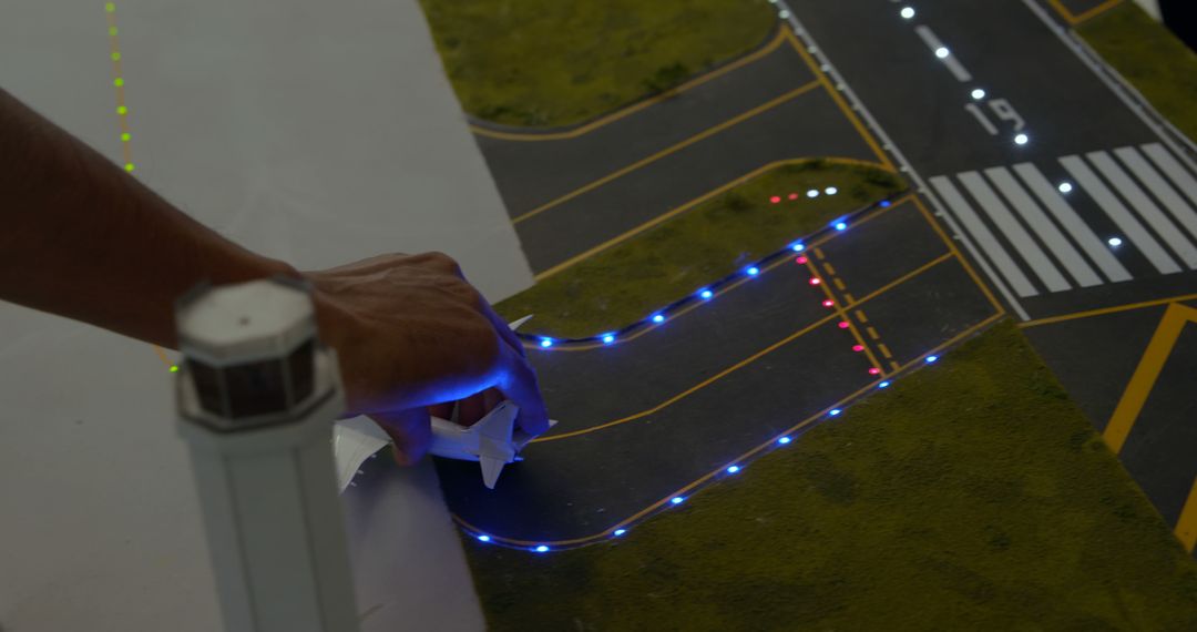 Interactive Miniature Simulation with Model Vehicle and LED Lights