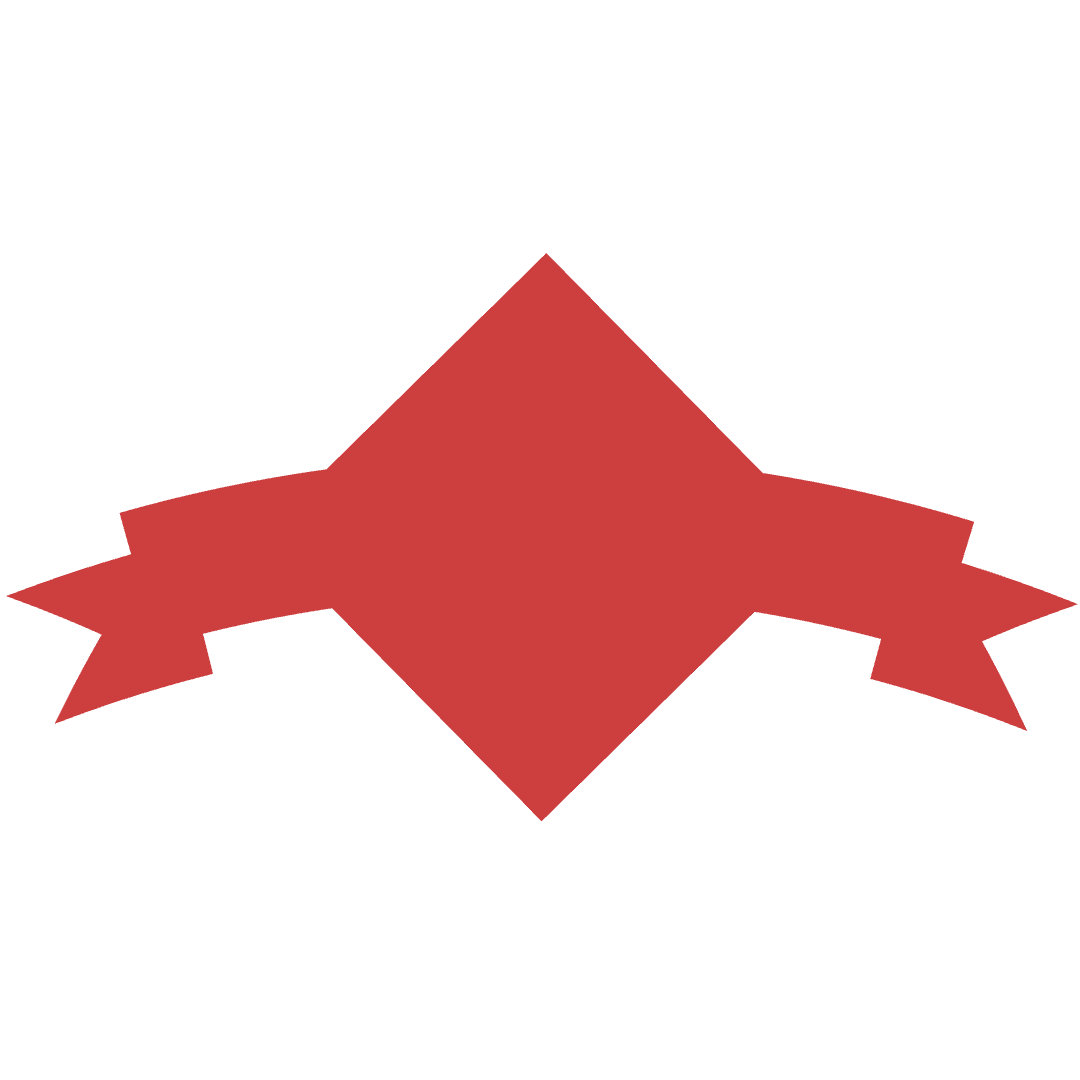 Simple Red Badge Banner on Transparent Background for Promotional Design