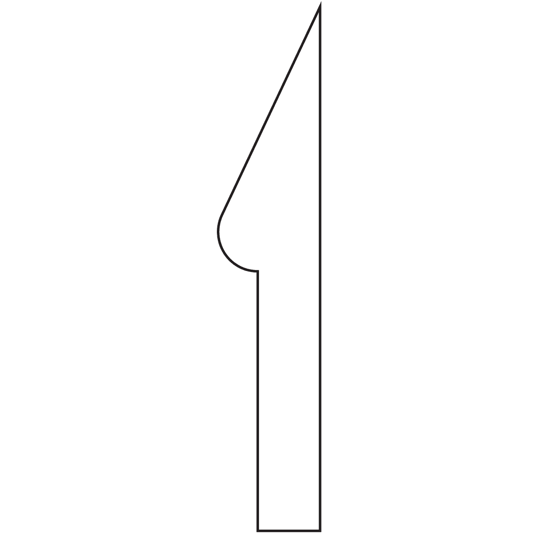 Minimalist Abstract White Shape on Transparent Background