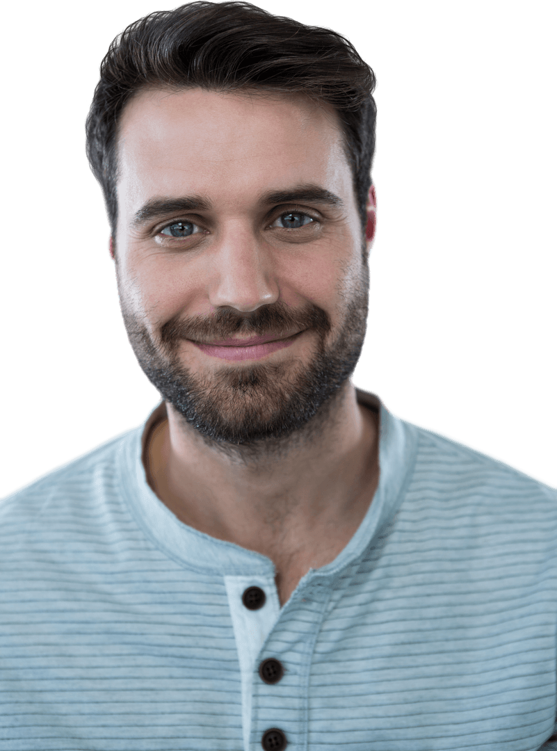 Smiling Caucasian Man Transparent Background Portrait PNG