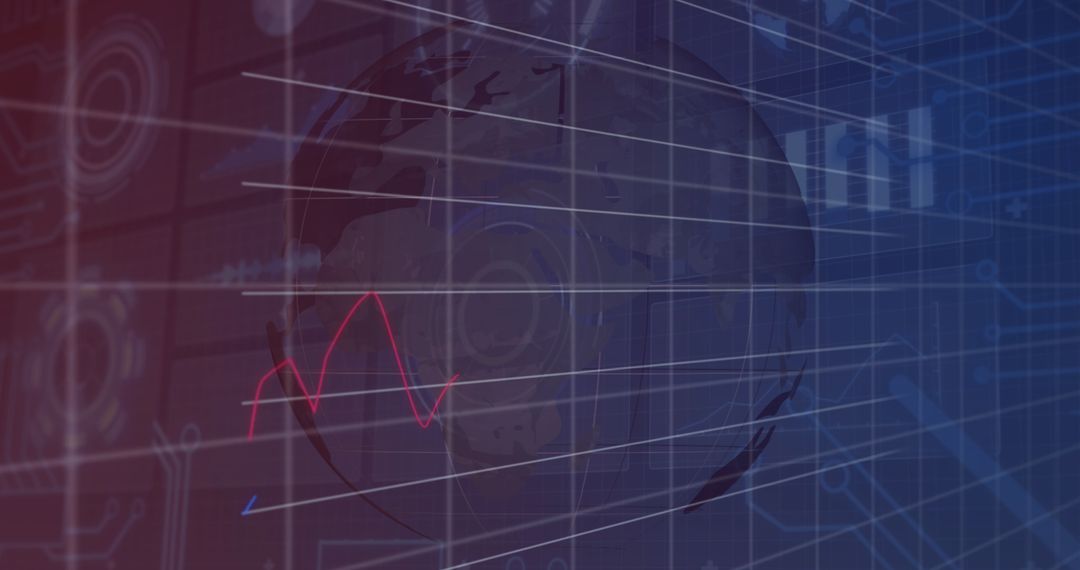 Global Financial Data and Digital Interface Concept