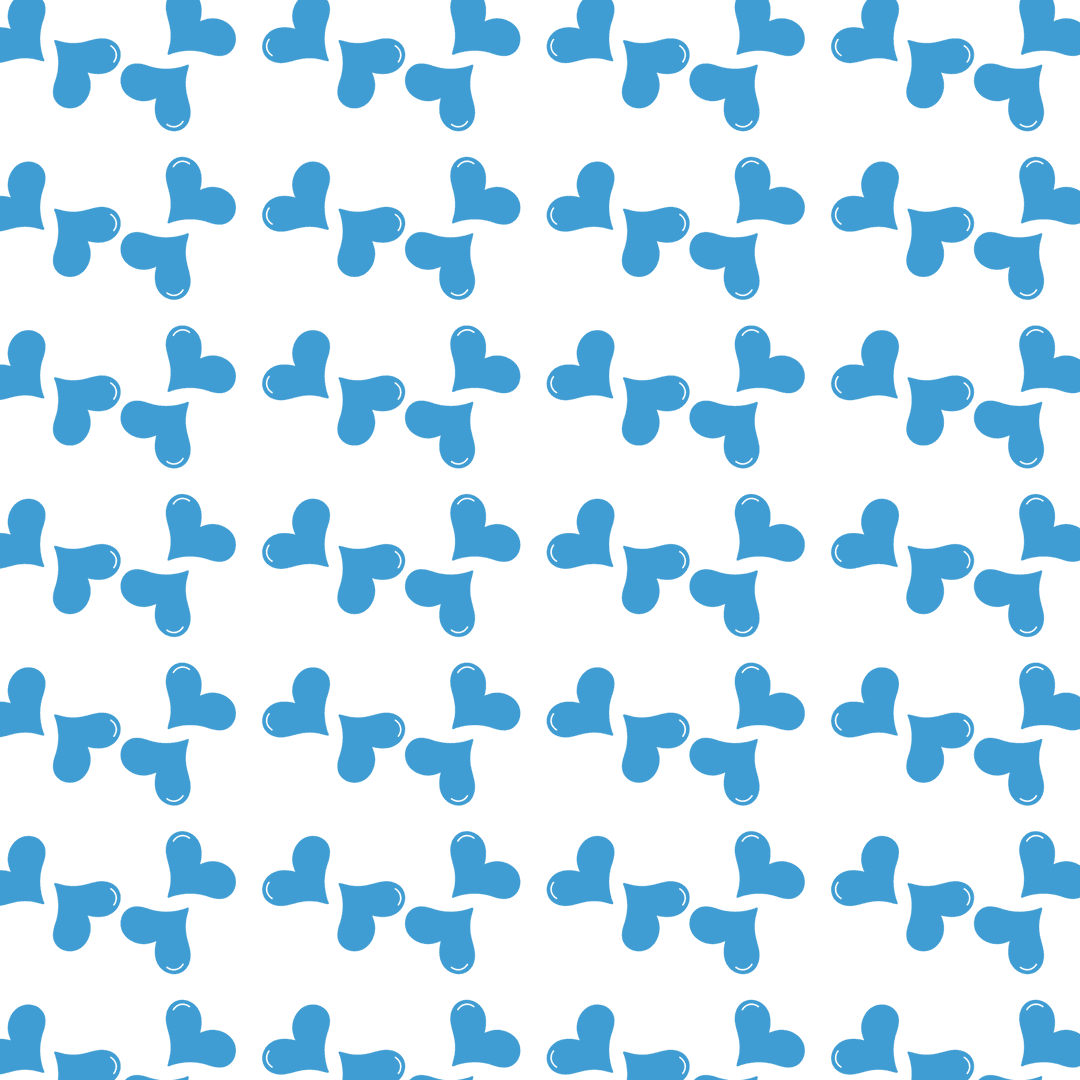 Blue Heart Pattern on Transparent Background Illustration