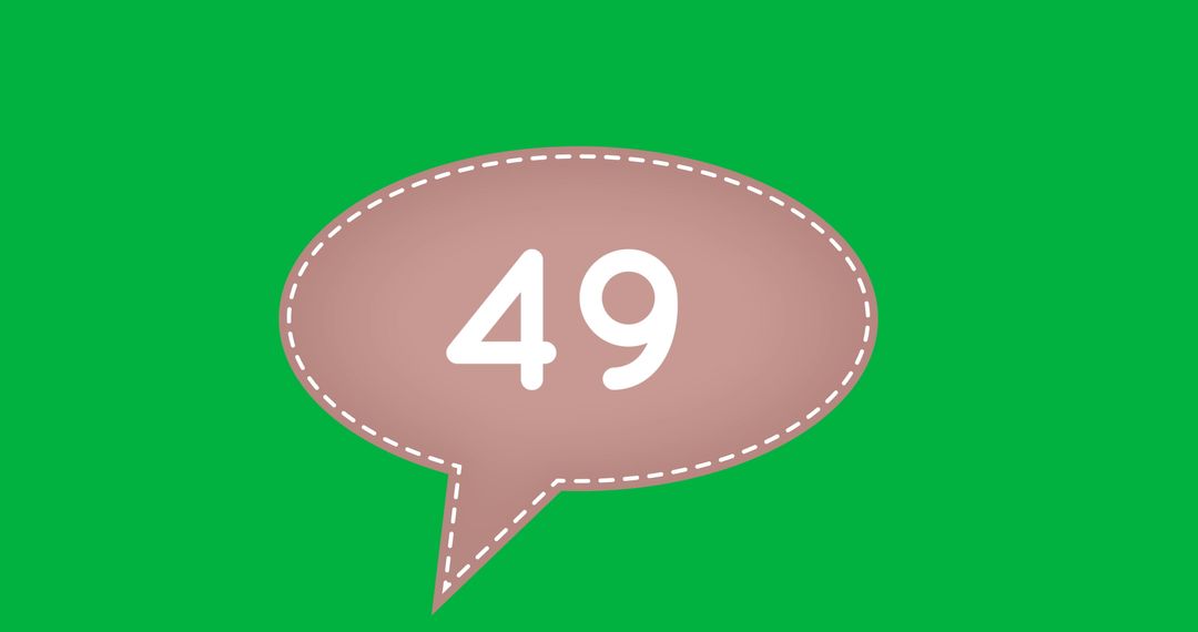 Counting Numbers in Speech Bubble on Vibrant Green