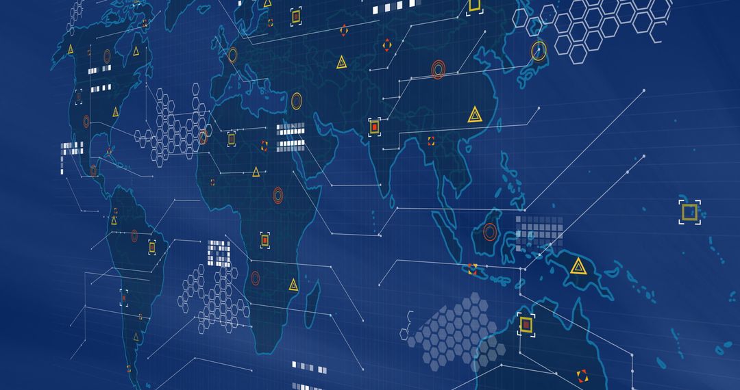 Global Network Connectivity on Digital World Map