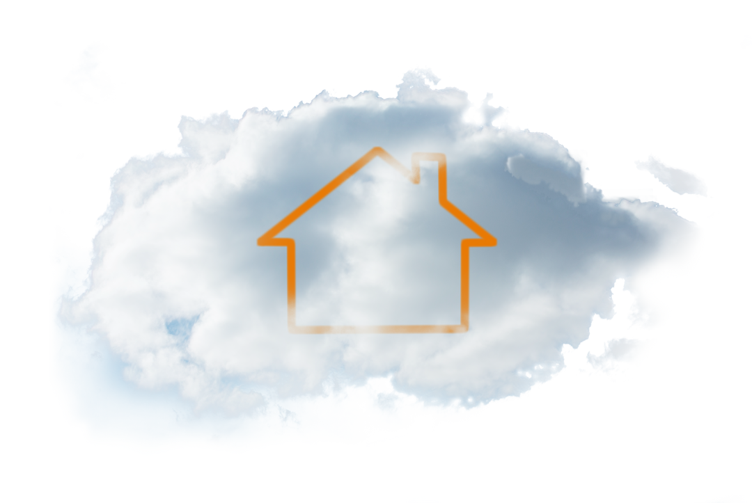 Cloud with House Symbol on Transparent Background - Download Free Stock Images Pikwizard.com