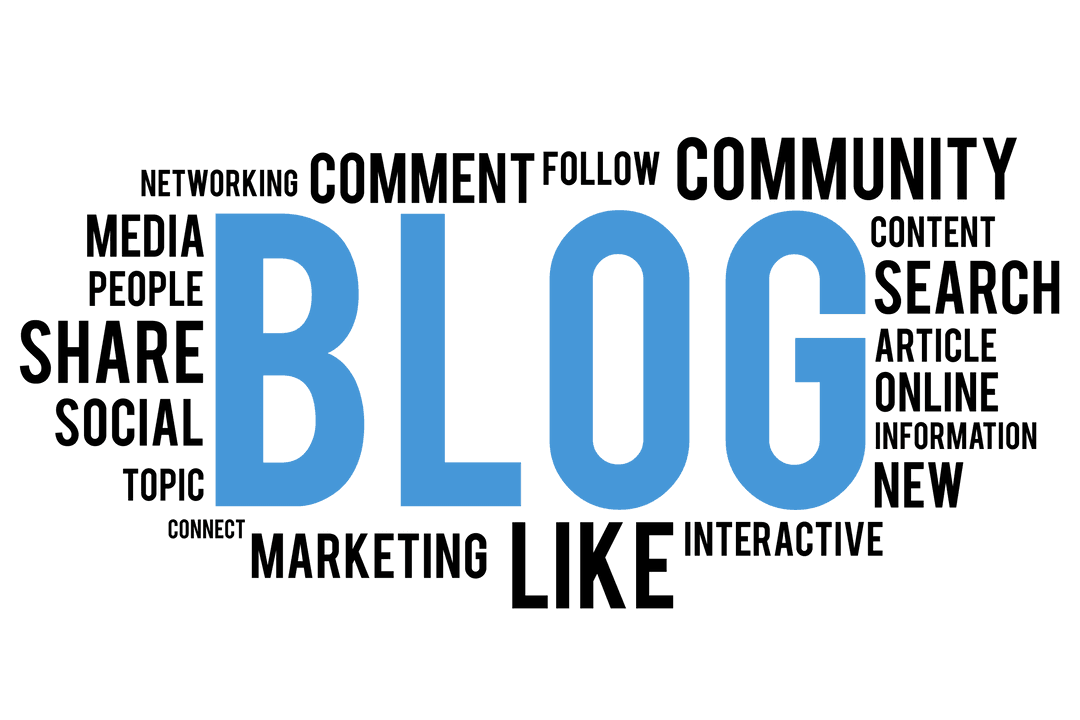 Blog Text on Transparent Background for Digital Use