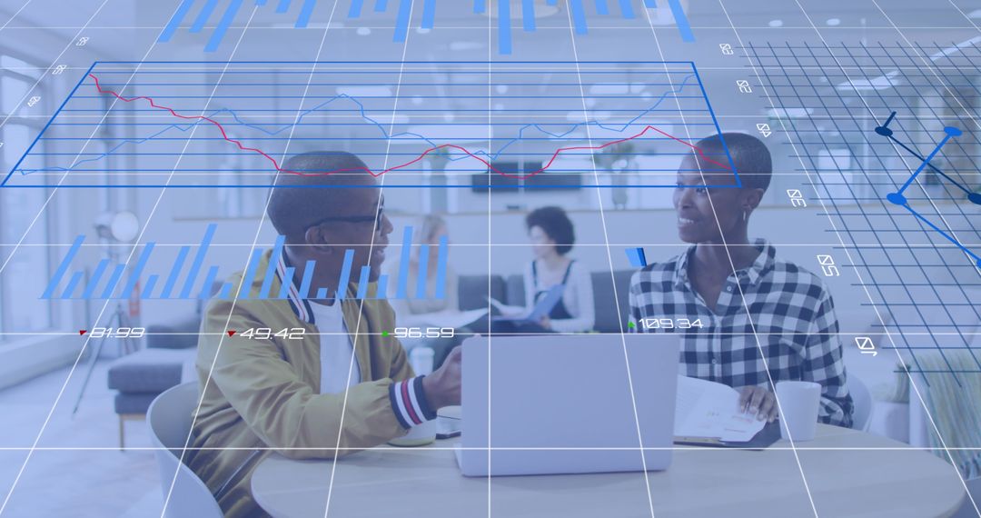 Data Analysis Visualization with Diverse Business Team in Office