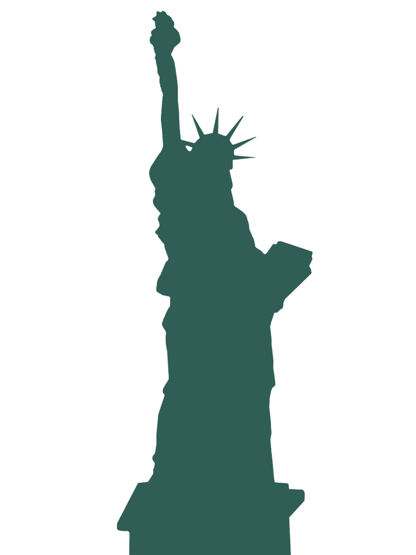 Liberty Silhouette on Transparent Background for Creative Illustration
