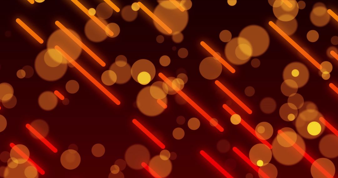 Glowing Circles and Lines Moving Abstract Background