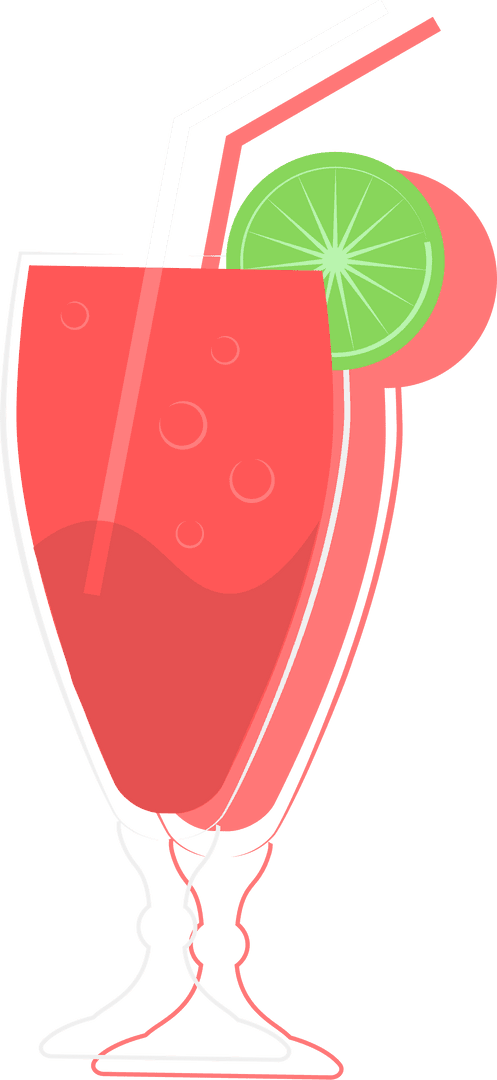 Transparent Minimalist Fruit Cocktail Glass Design