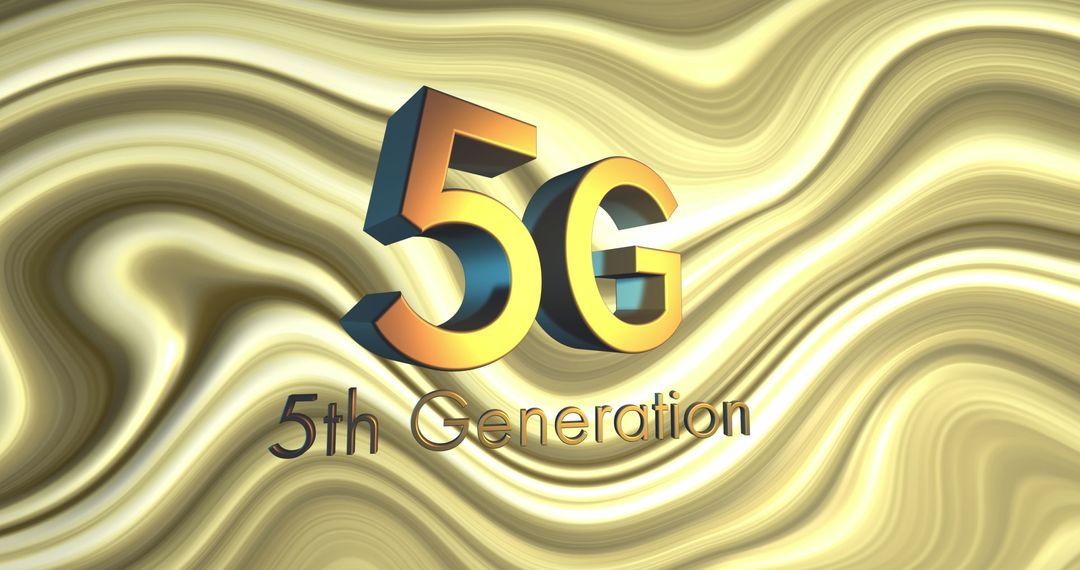 Golden Retro Futuristic 5G Networking Design
