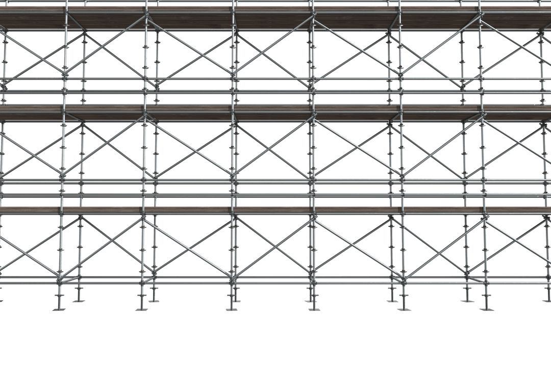 Transparent 3D Construction Scaffolding Structure Image