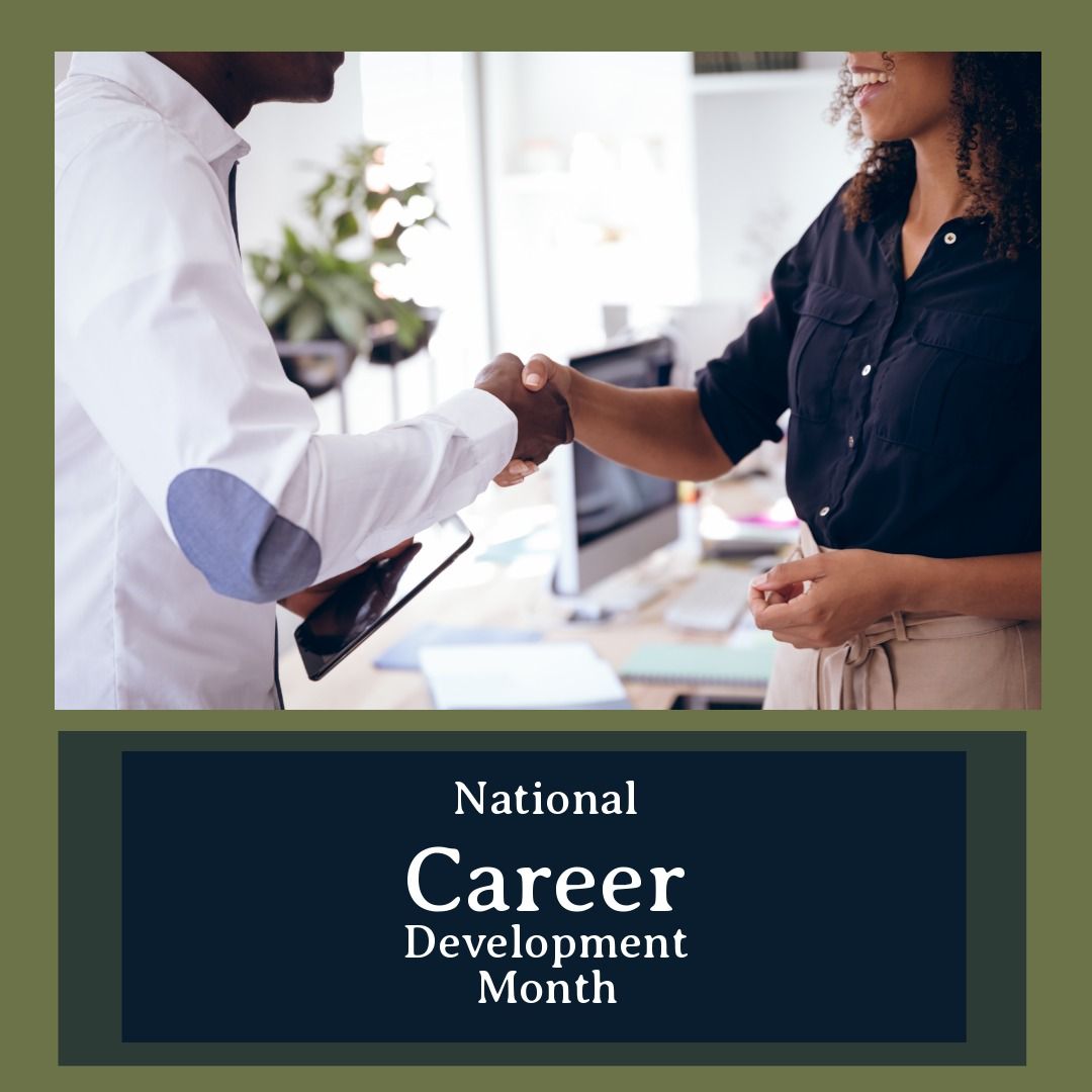 Multiracial Professionals Shaking Hands Celebrating National Career Development Month - Download Free Stock Templates Pikwizard.com