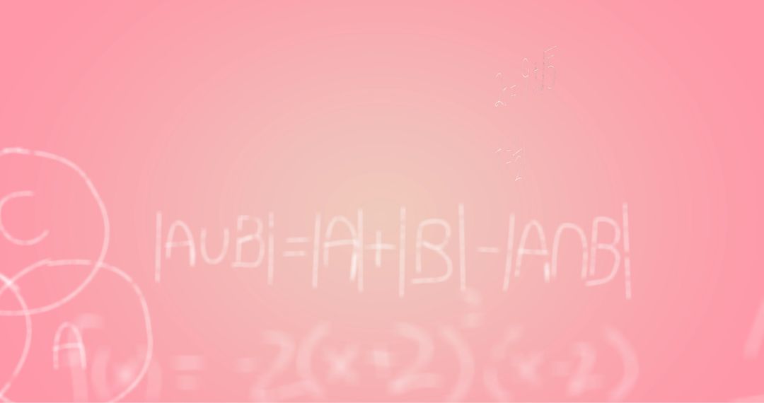 Mathematical Formulae on Pink Background for Educational Concept