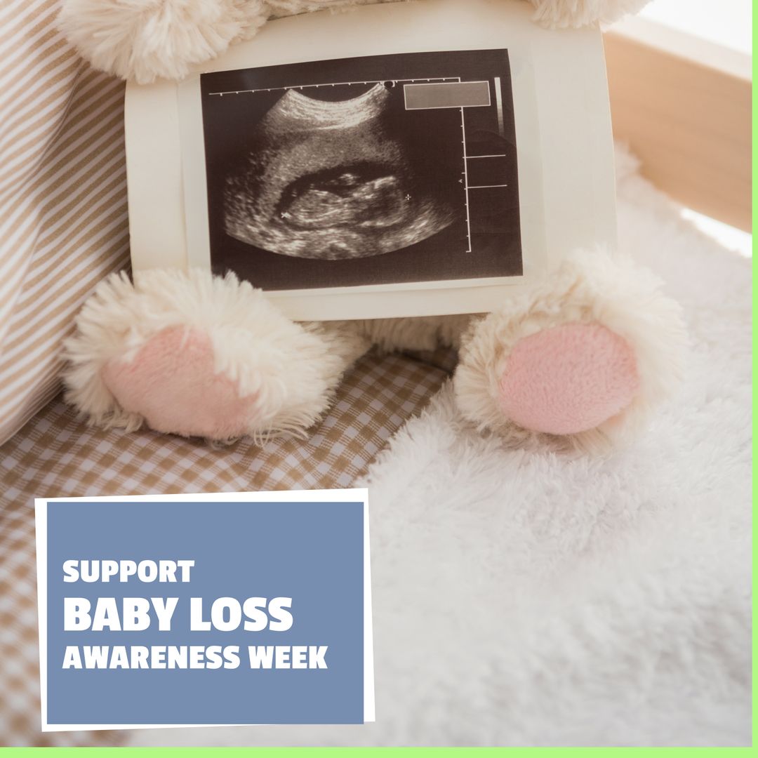 Baby Loss Awareness Week Concept with Ultrasound