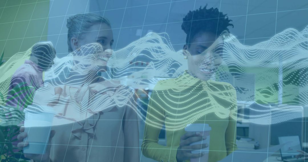 Coworkers Engaging with Digital Concepts in Open Office Space