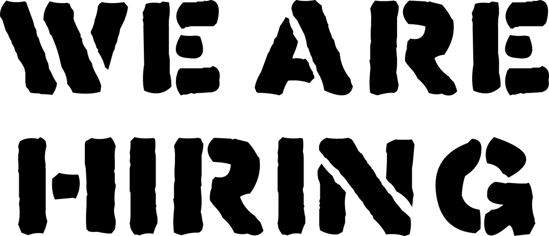 Transparent We Are Hiring Text for Employment Announcements