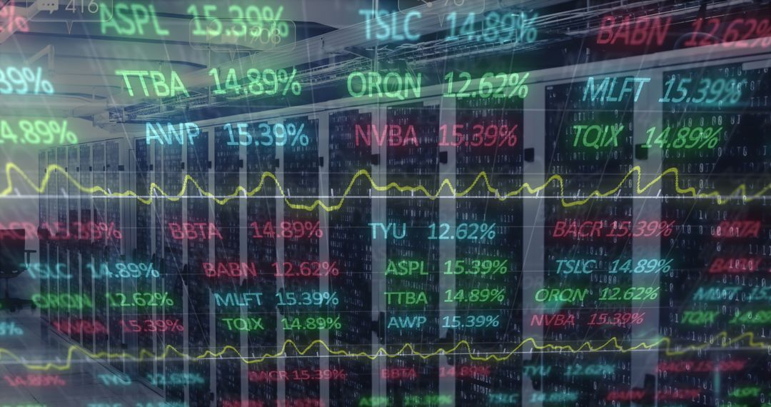 Financial Data Visualization on Server Background